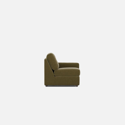 Modular One RIght Arm Facing Chair - Moss