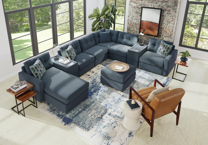Modular One 8-Piece Sectional Chaise with E-Console