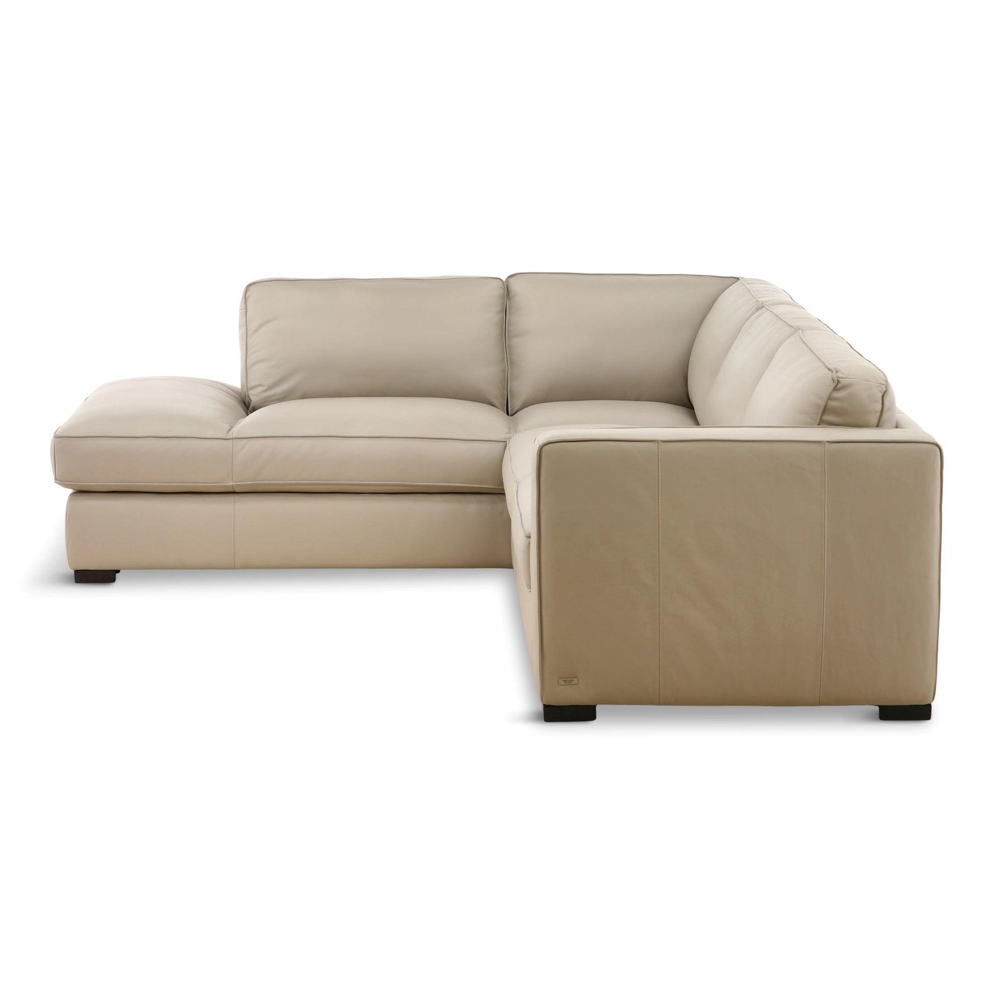 Copenhagen 2-Piece Leather Sectional with Chaise