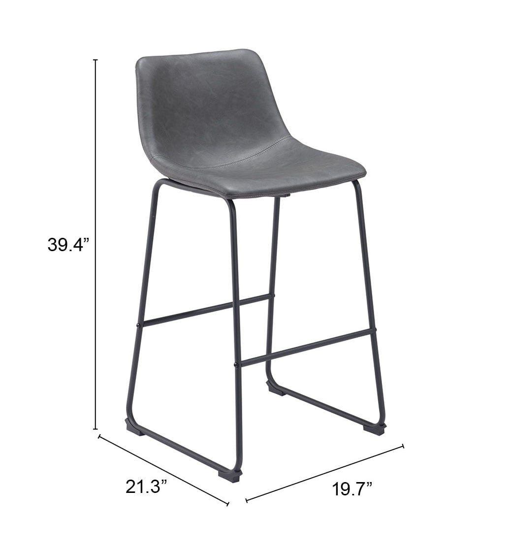 Smart Barstool (Set of 2) Charcoal