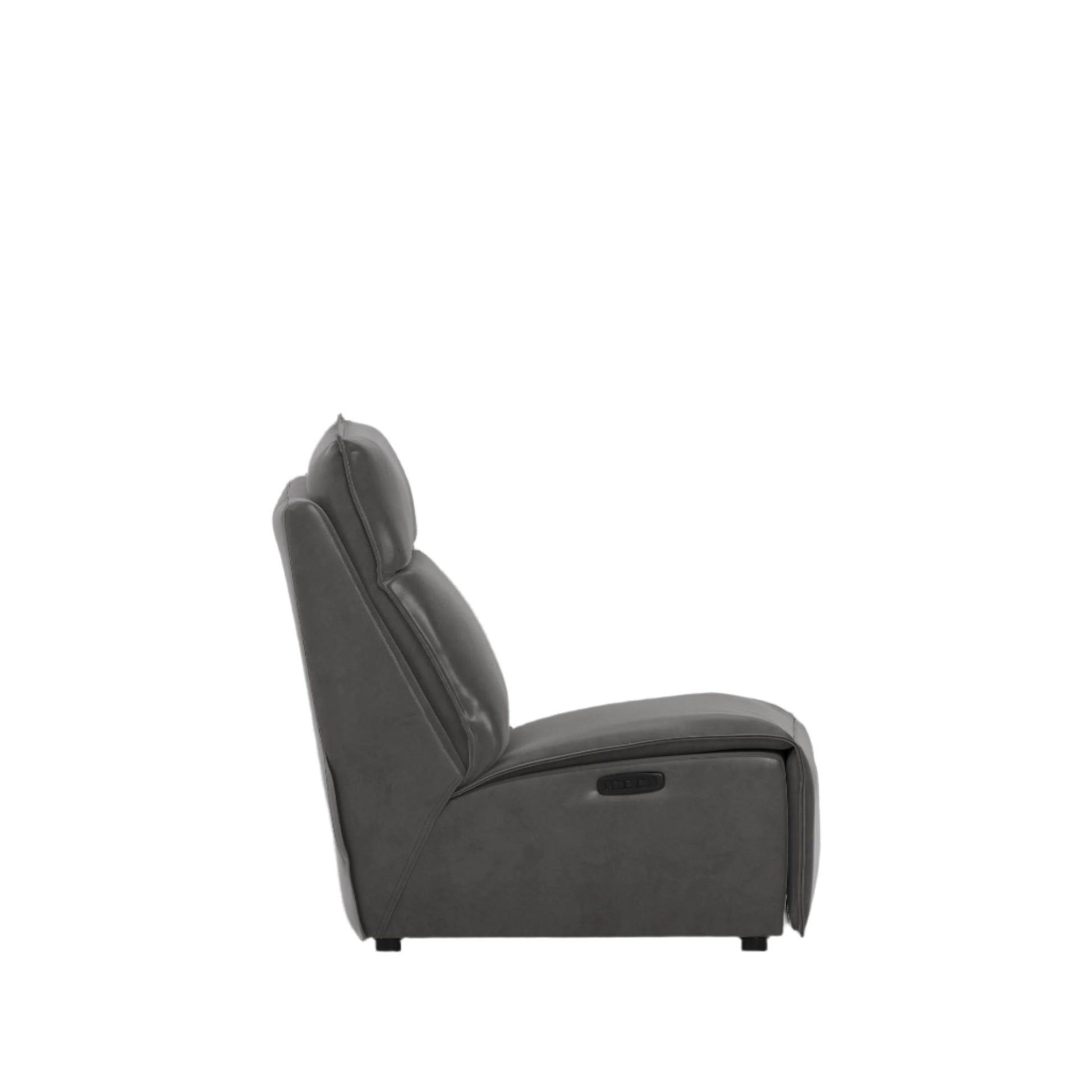 Modular Two Armless Power Recliner - Charcoal