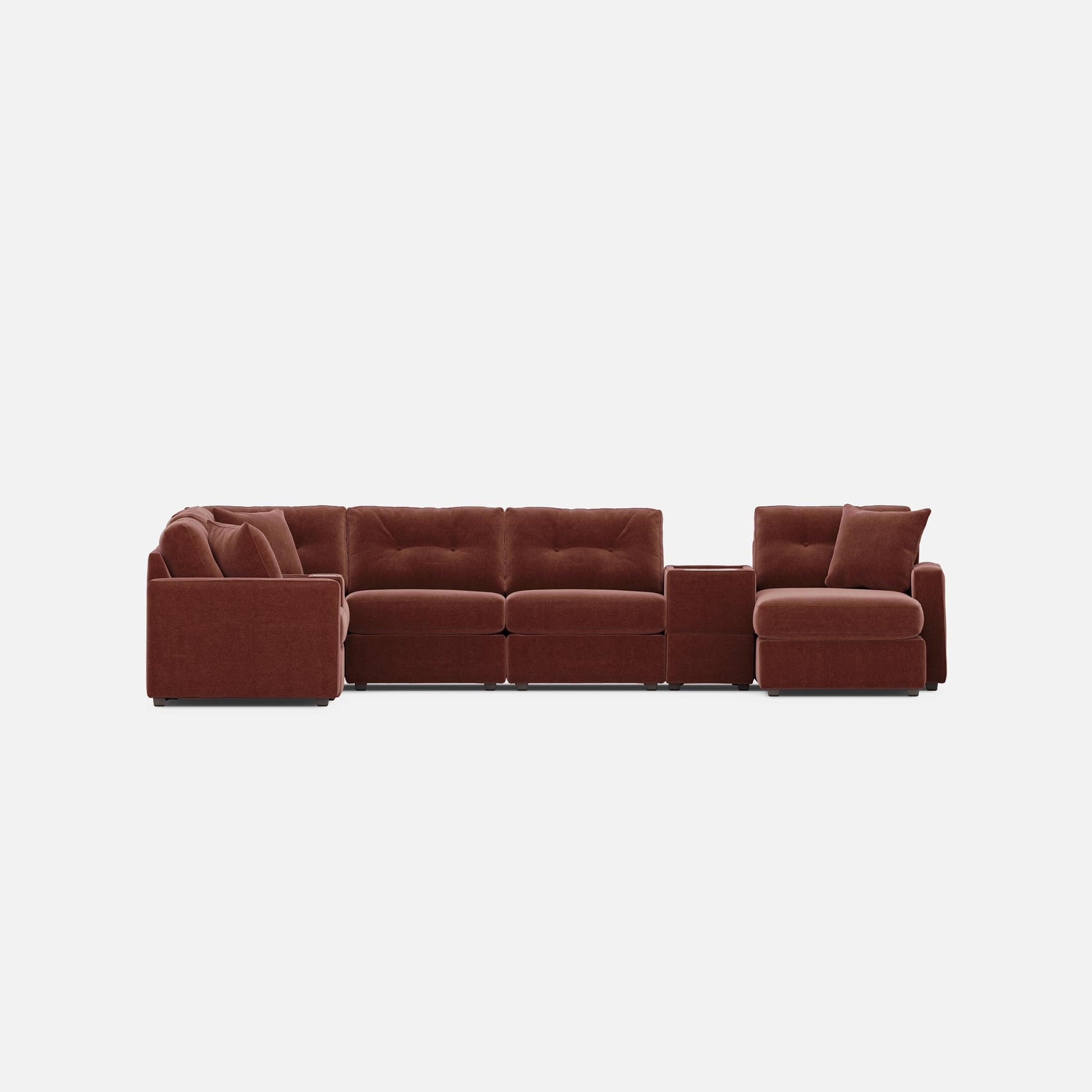 Modular One 8-Piece Sectional Chaise with E-Console