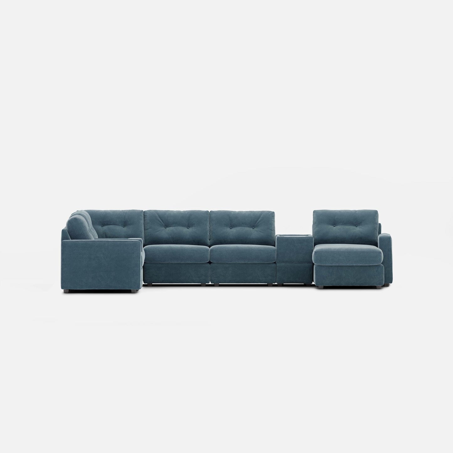 Modular One 8-Piece Sectional Teal Right-Facing