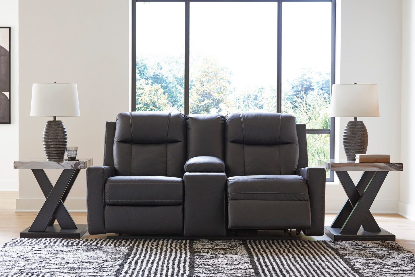 Mackmenville Double Reclining Console Loveseat