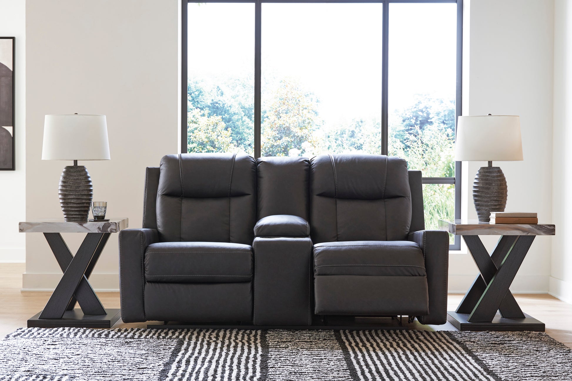 Mackmenville Double Reclining Console Loveseat