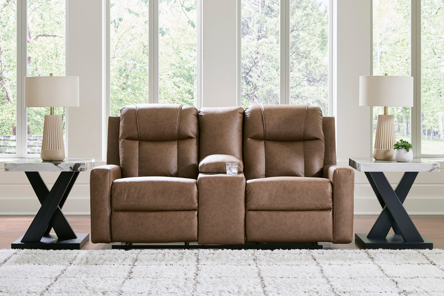 Mackmenville Double Reclining Console Loveseat