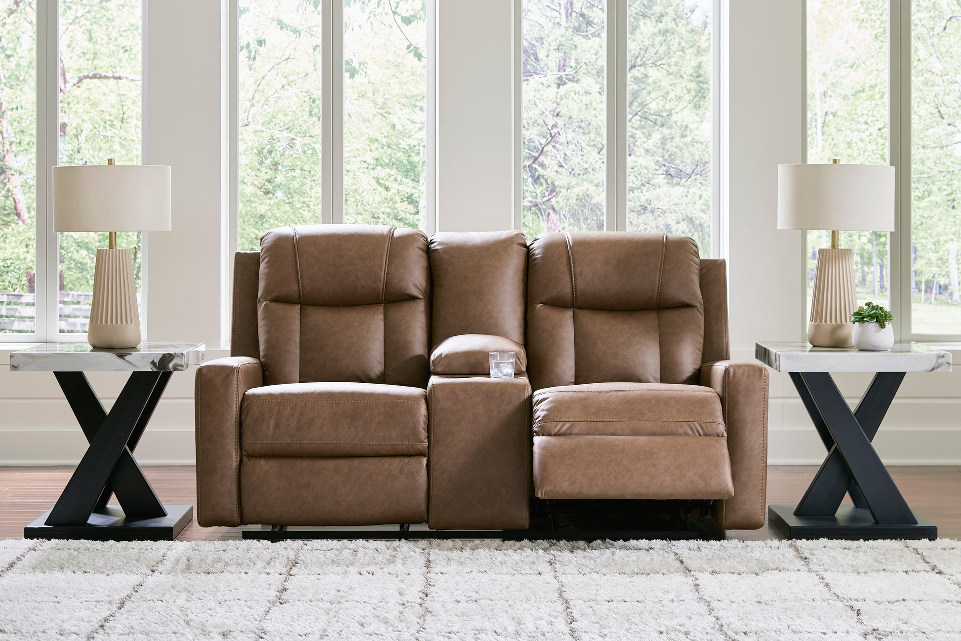 Mackmenville Double Reclining Console Loveseat