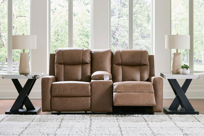 Mackmenville Double Reclining Console Loveseat