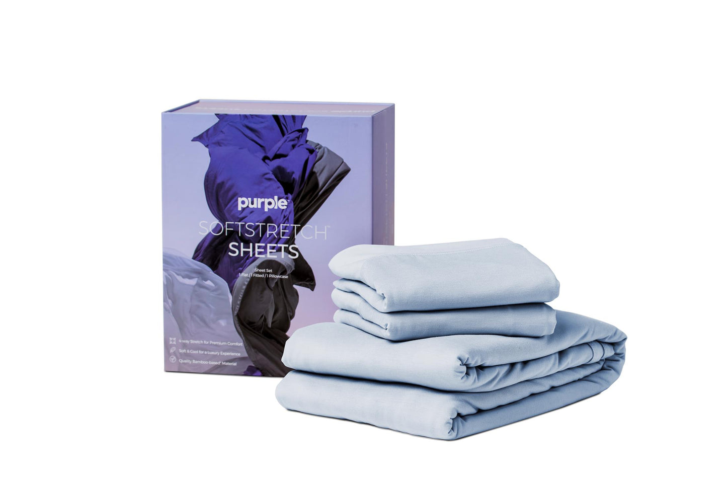 Purple Soft Stretch Sheets Morning Mist