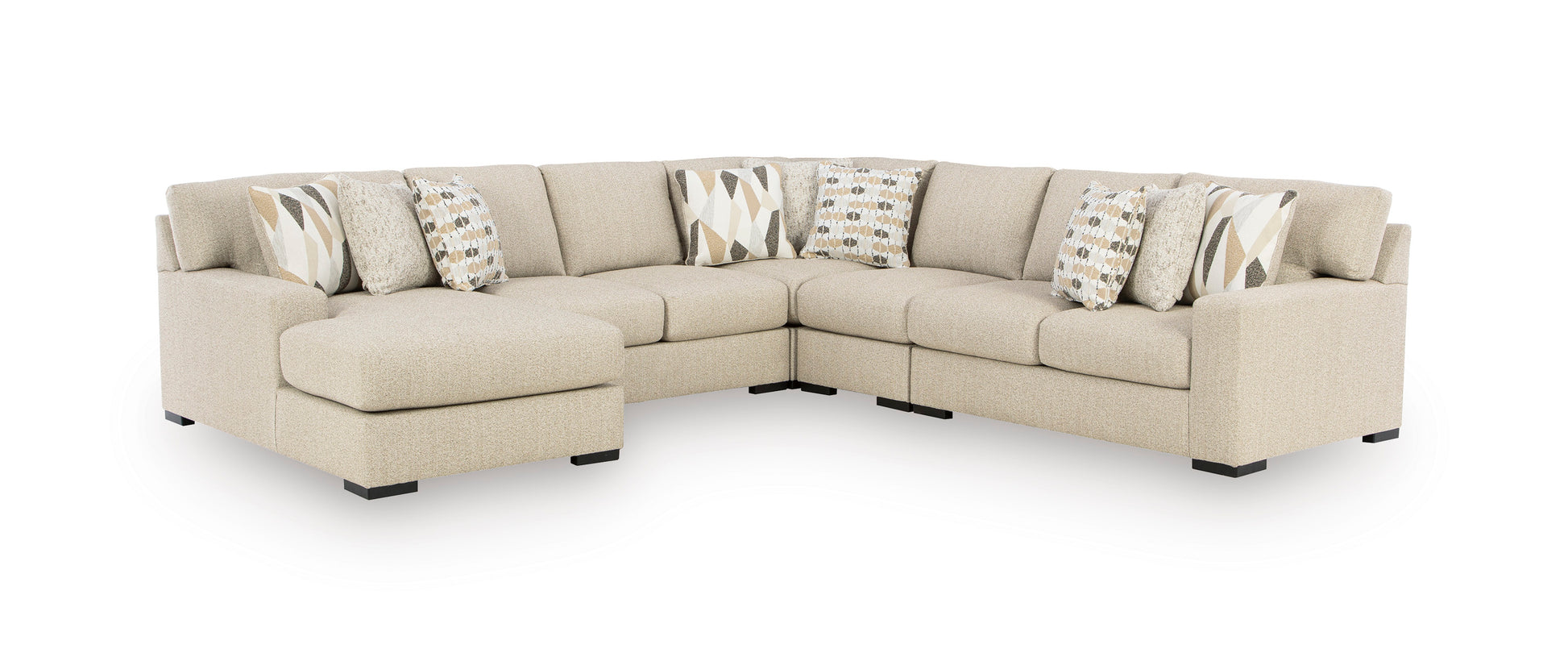 Ashley Laurelgrove 5-Piece Sectional with Chaise Left-Facing