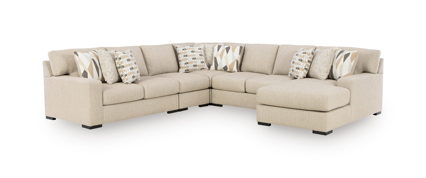 Ashley Laurelgrove 5-Piece Sectional with Chaise Right-Facing