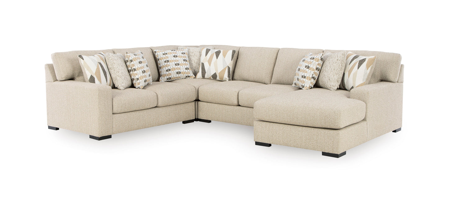 Ashley Laurelgrove 4-Piece Sectional with Chaise Right-Facing