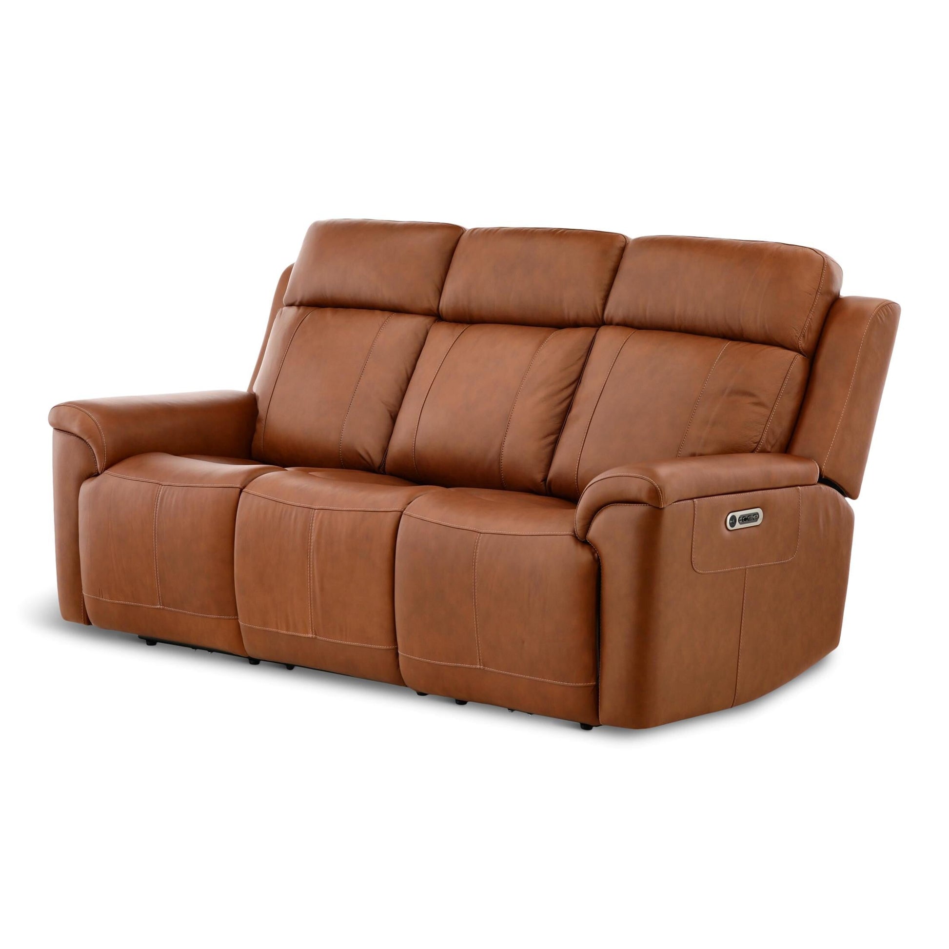 Adrian Leather Power Sofa with Drop Down Table