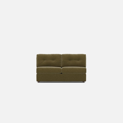 Modular One Armless Full Memory Foam Sleeper Sofa - Moss