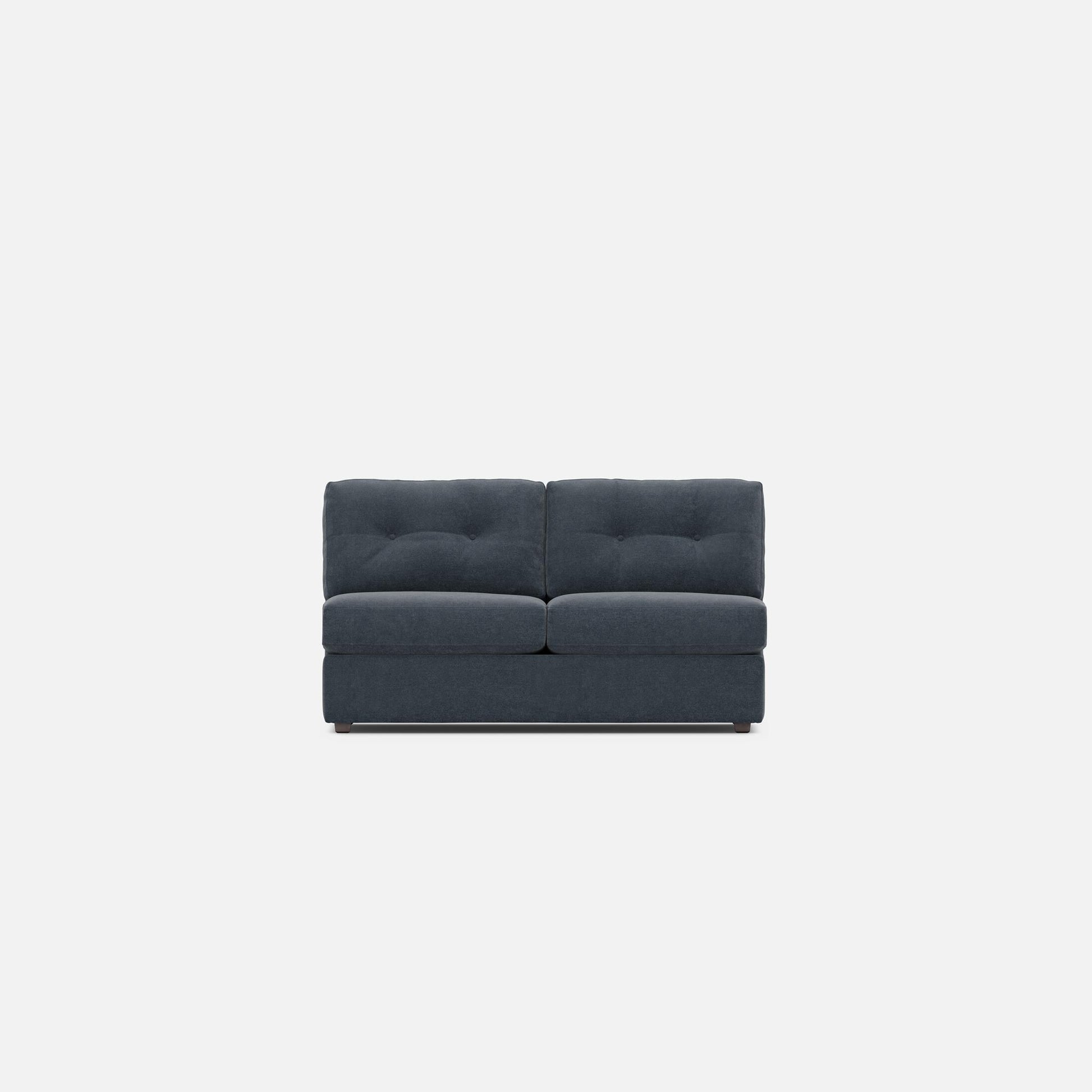 Modular One Armless Full Innerspring Sleeper Sofa - Navy