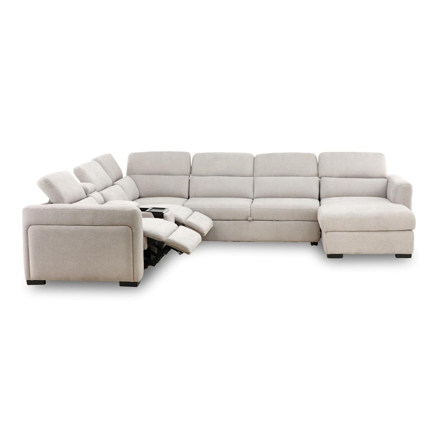 Tuscany 6-Piece Power Reclining Sleeper Sectional with Chaise