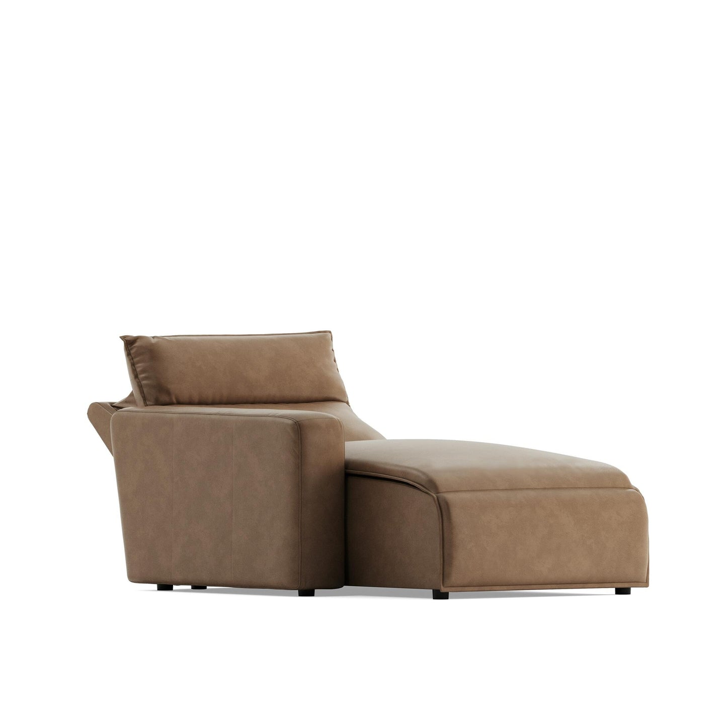 Modular Two Left Arm Facing Power Chaise - Saddle