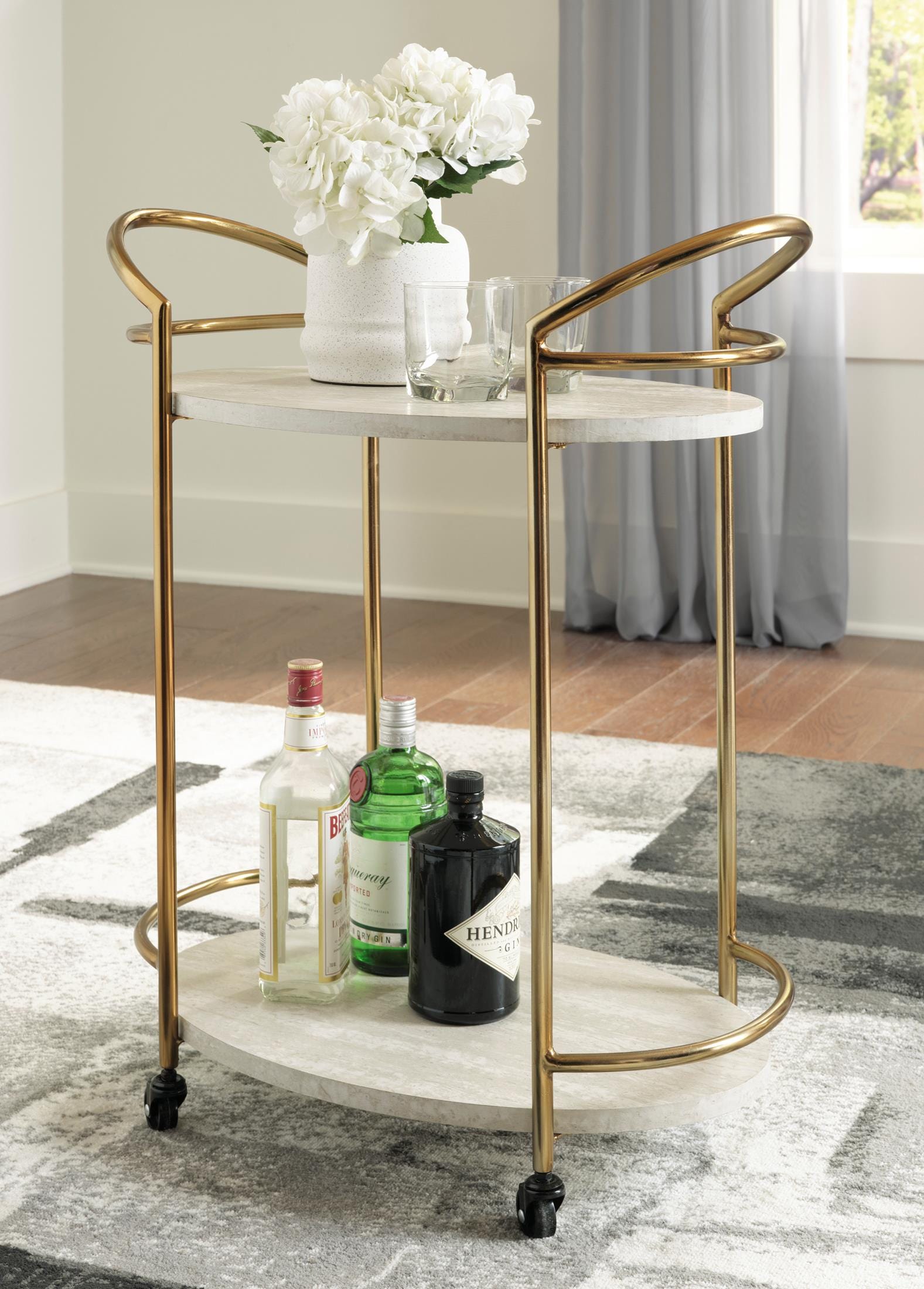 Tarica Bar Cart with Casters