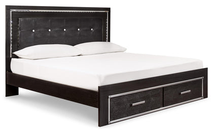 Kaydell Queen Upholstered Panel Bed with Storage