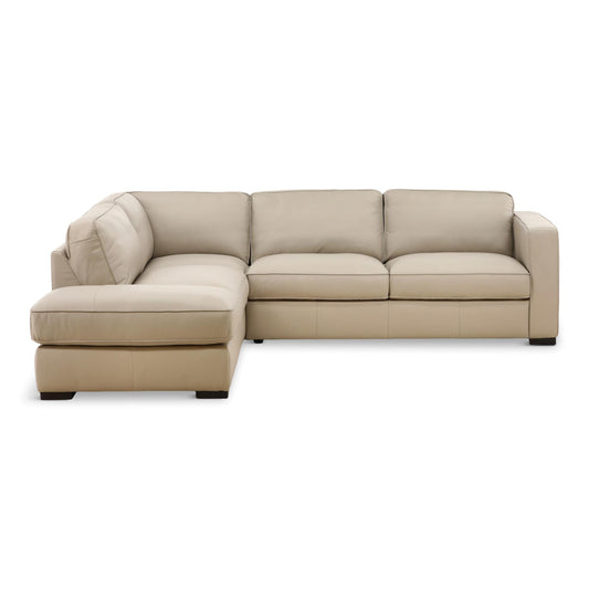 Copenhagen 2-Piece Leather Sectional with Chaise