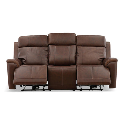 Adrian Leather Power Sofa with Drop Down Table