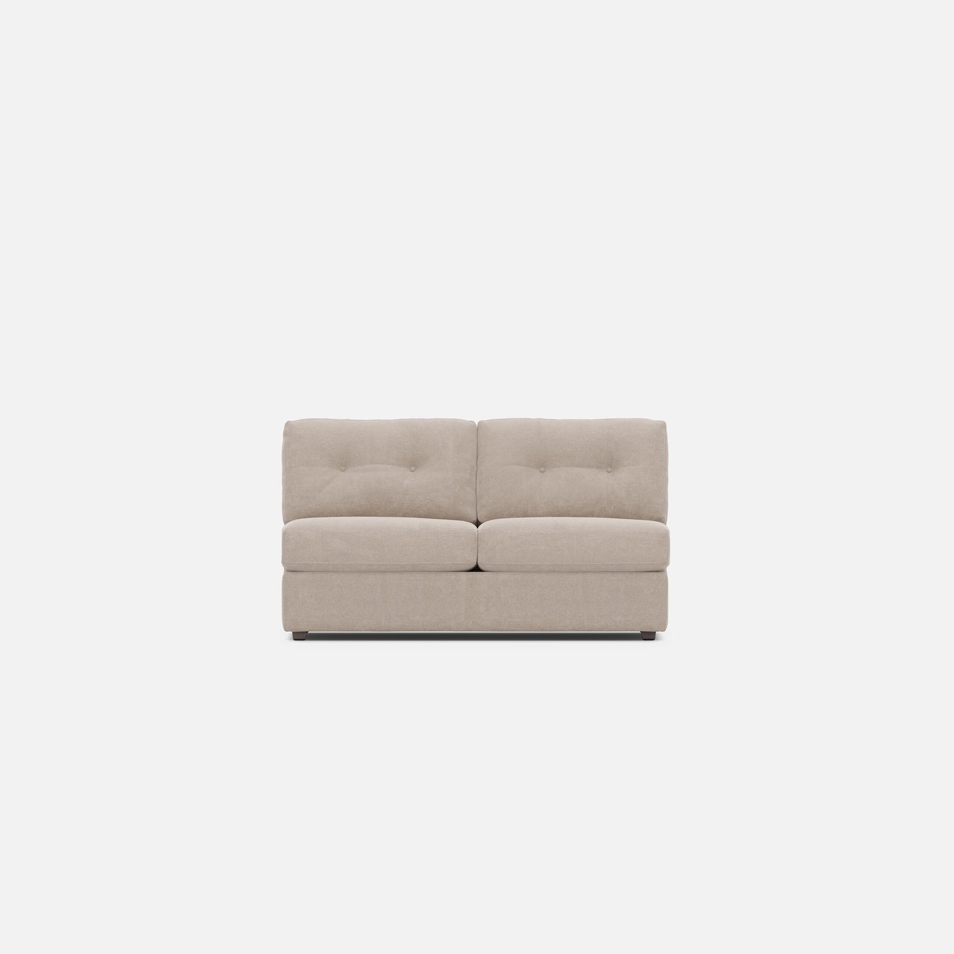 Modular One Armless Full Innerspring Sleeper Sofa - Stone