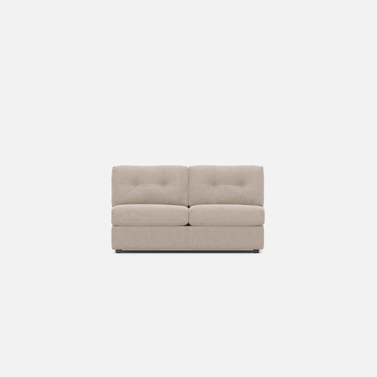 Modular One Armless Full Innerspring Sleeper Sofa Stone