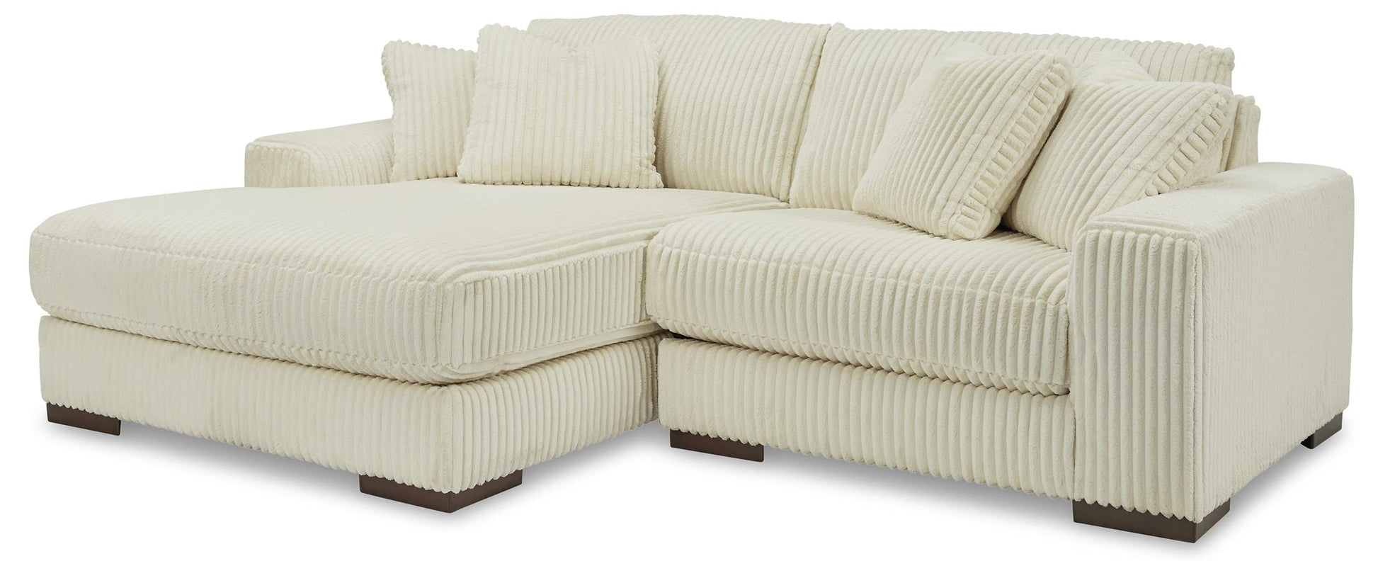 Lindyn 2-Piece Ivory Sectional with Chaise