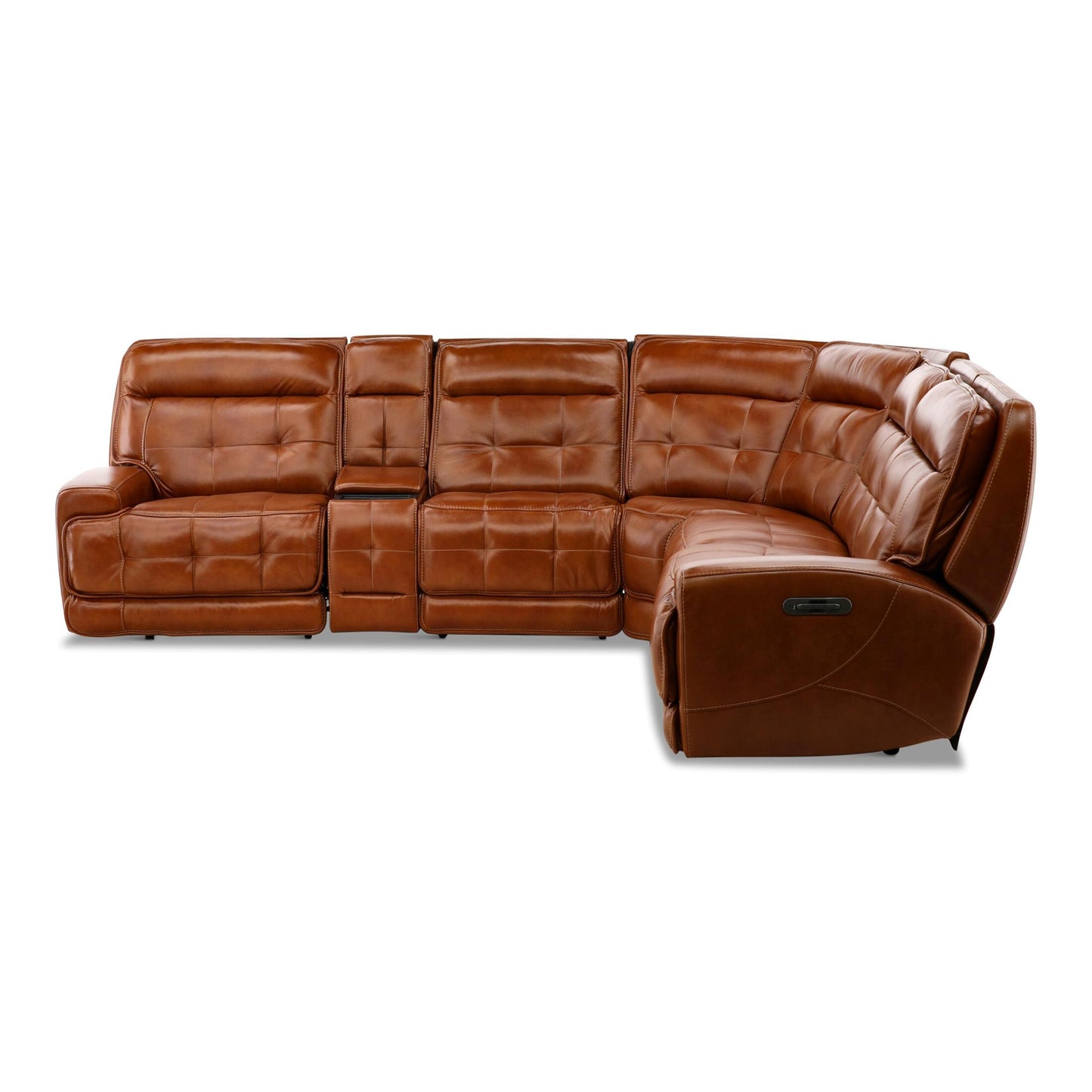 Fresco 6-Piece Leather Power Reclining Sectional