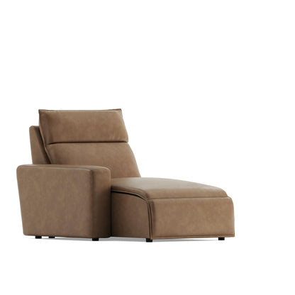 Modular Two Left Arm Facing Power Chaise - Saddle