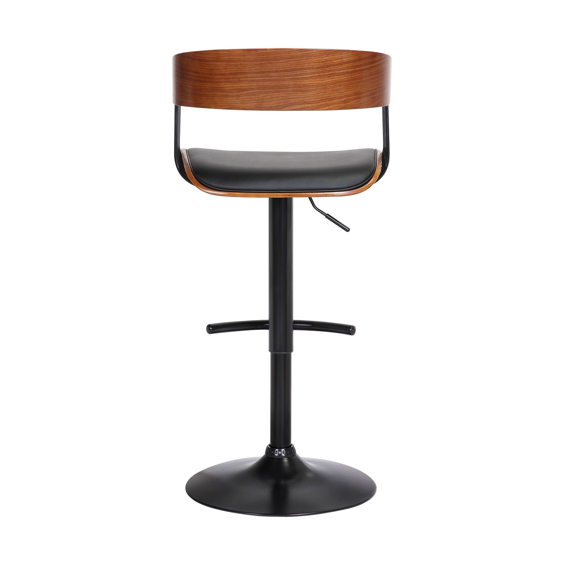 Larisa Adjustable Walnut Wood Bar Stool