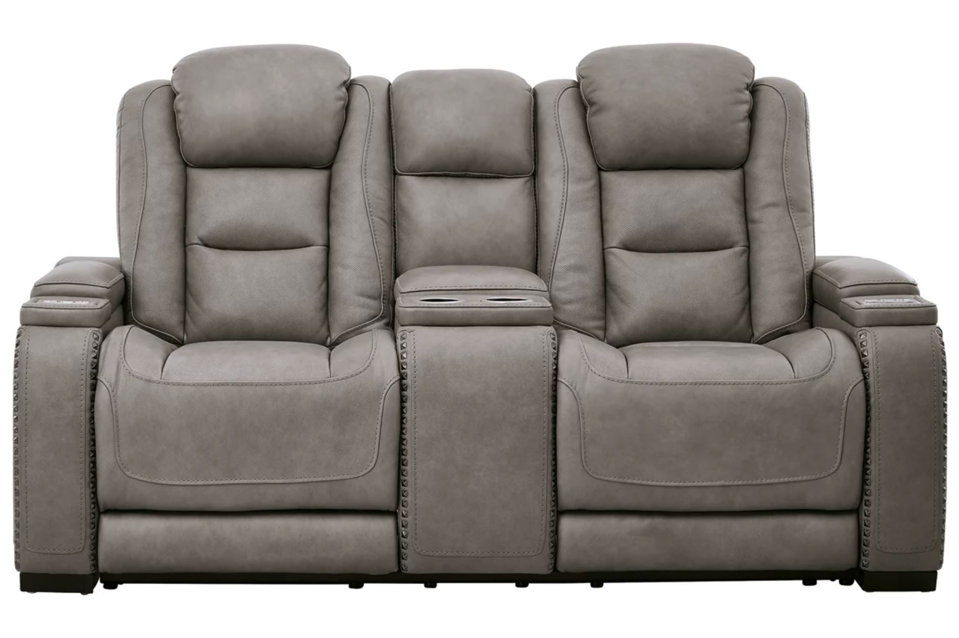 Man-Den Triple Reclining Loveseat with Console