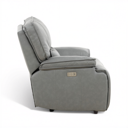 Bozeman II Leather Power Recliner with Adjustable Headrest
