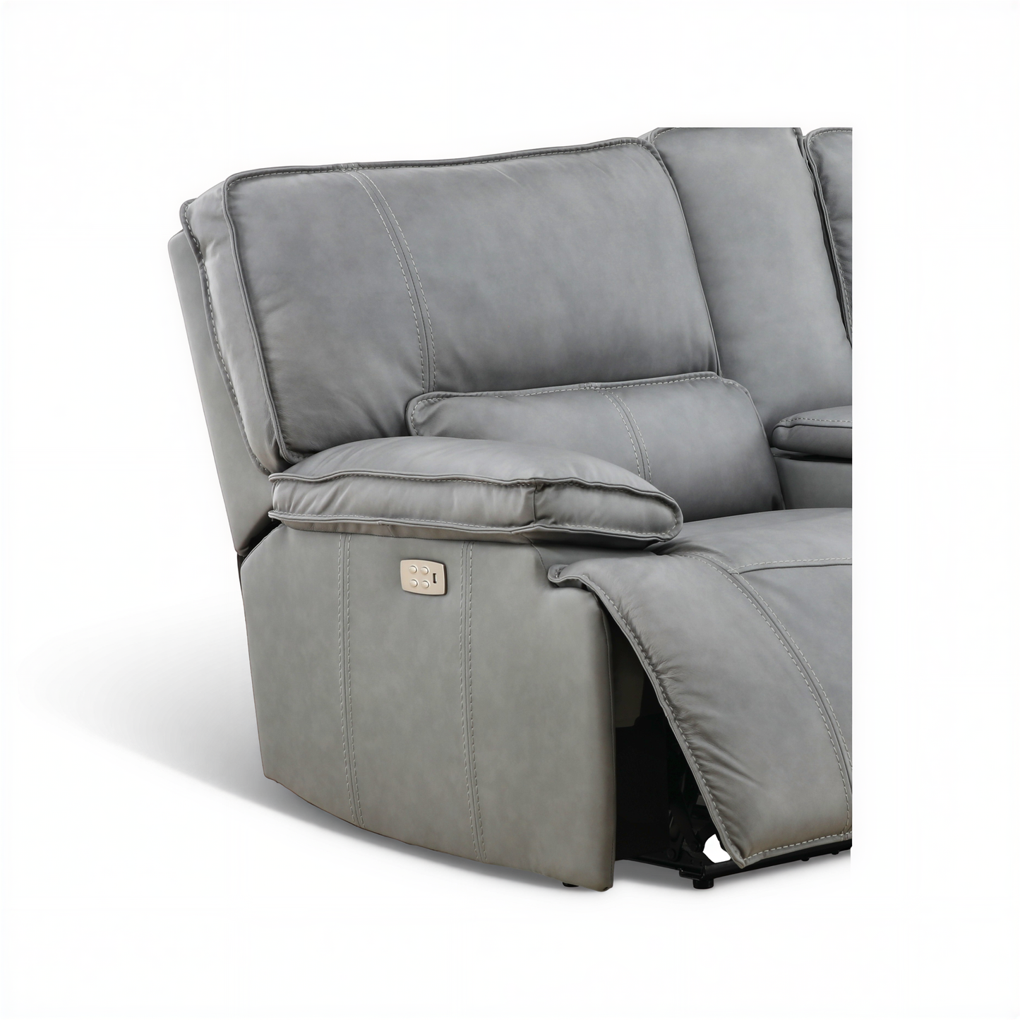 Bozeman II Leather Power Reclining Console Loveseat