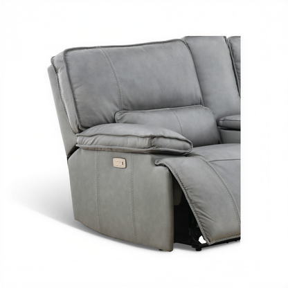 Bozeman II Leather Power Reclining Console Loveseat