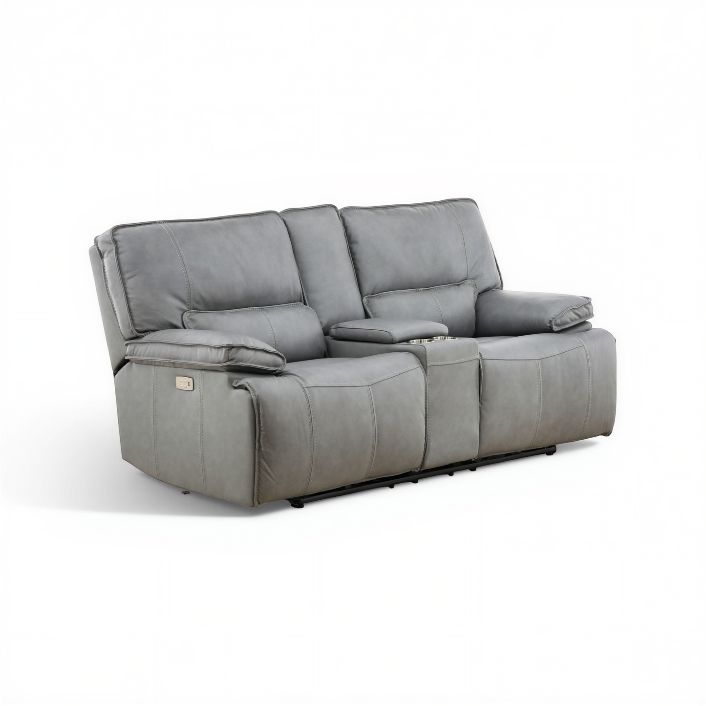 Bozeman II Leather Power Reclining Console Loveseat