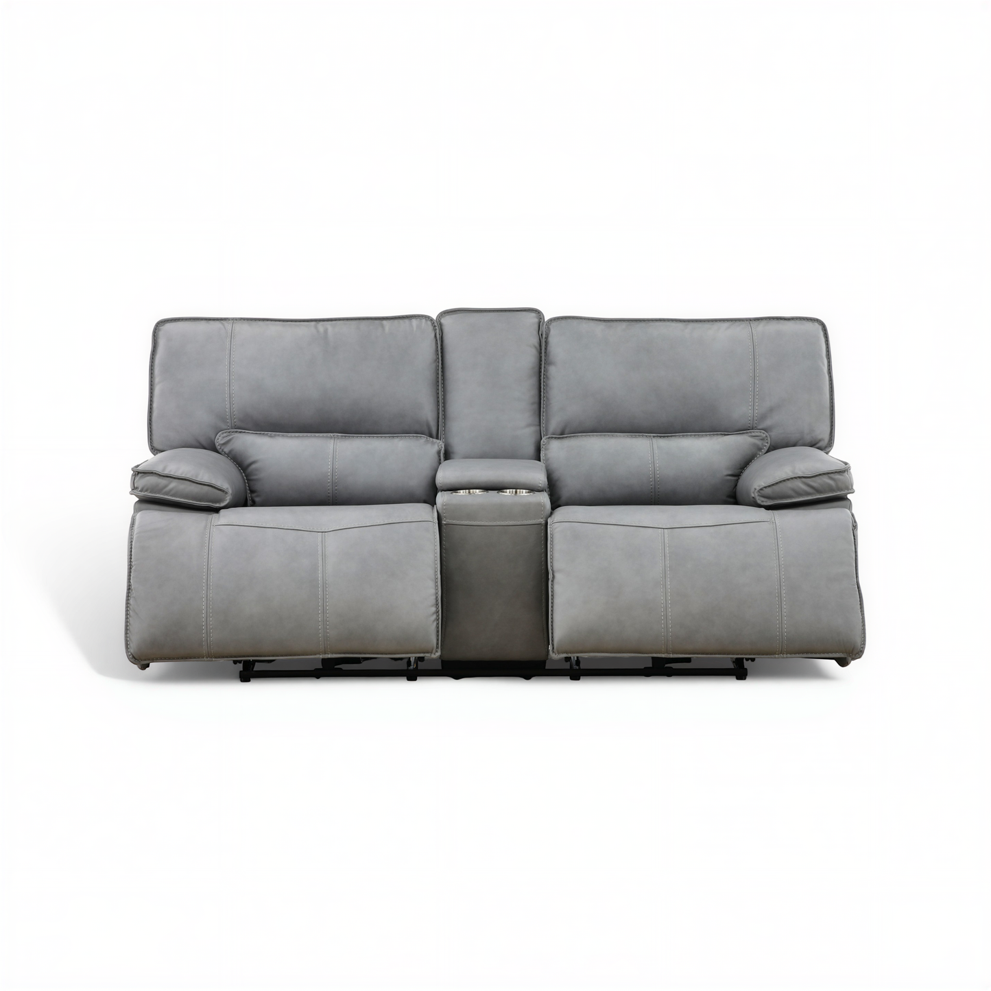 Bozeman II Leather Power Reclining Console Loveseat