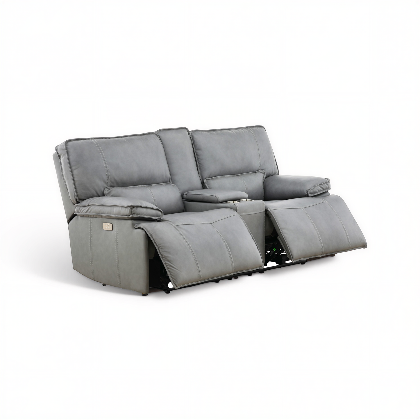 Bozeman II Leather Power Reclining Console Loveseat