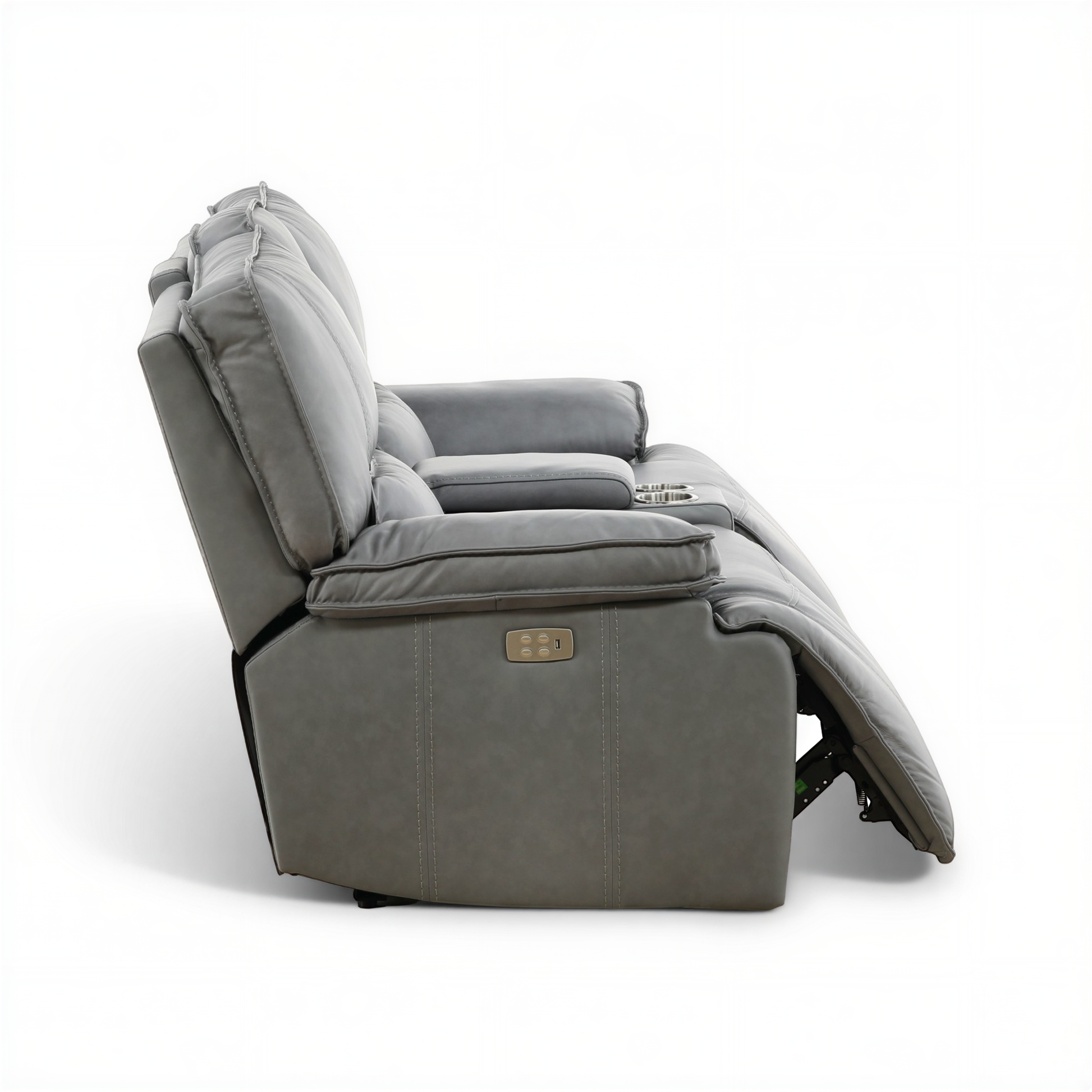 Bozeman II Leather Power Reclining Console Loveseat