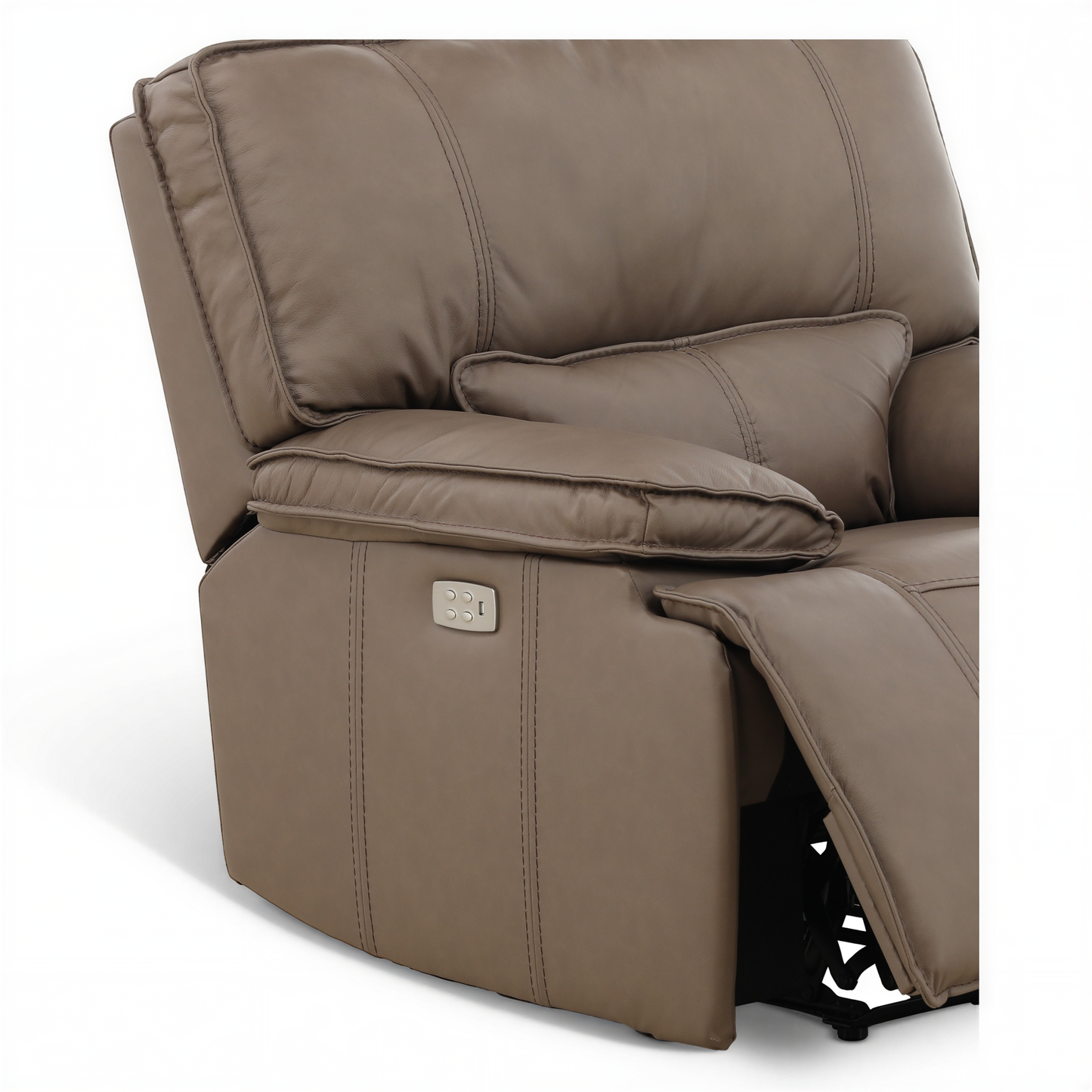 Bozeman II Leather Power Recliner with Adjustable Headrest