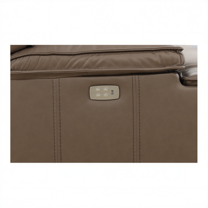 Bozeman II Leather Power Recliner with Adjustable Headrest
