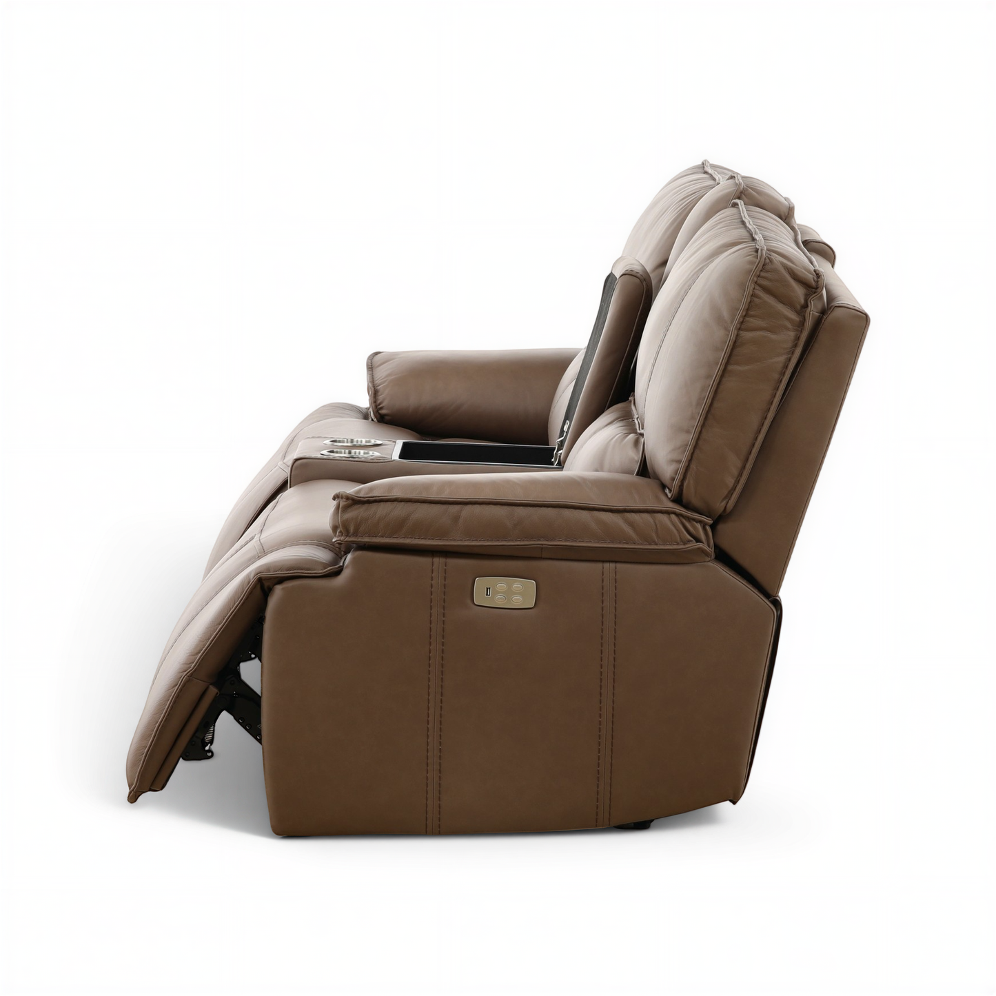 Bozeman II Leather Power Reclining Console Loveseat