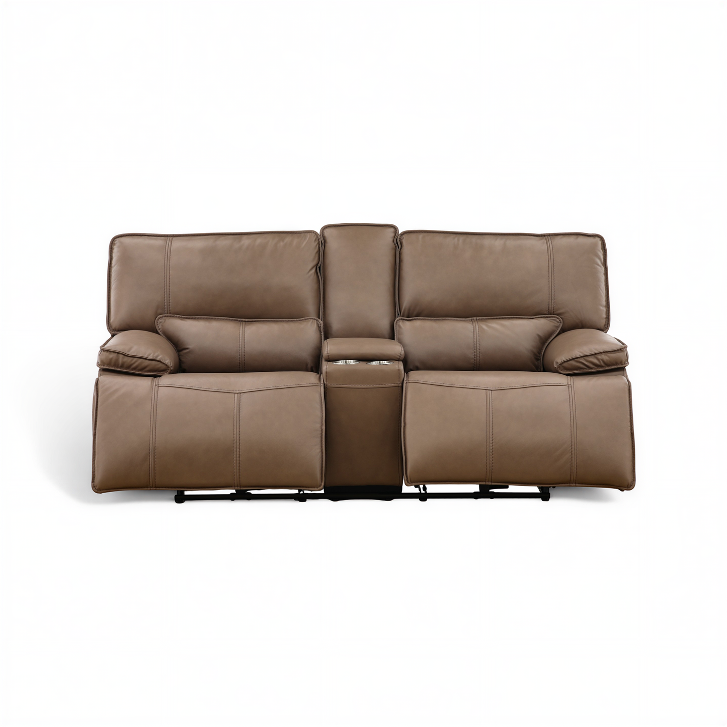 Bozeman II Leather Power Reclining Console Loveseat