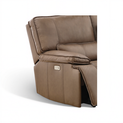 Bozeman II Leather Power Reclining Console Loveseat
