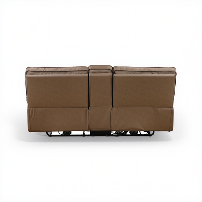 Bozeman II Leather Power Reclining Console Loveseat