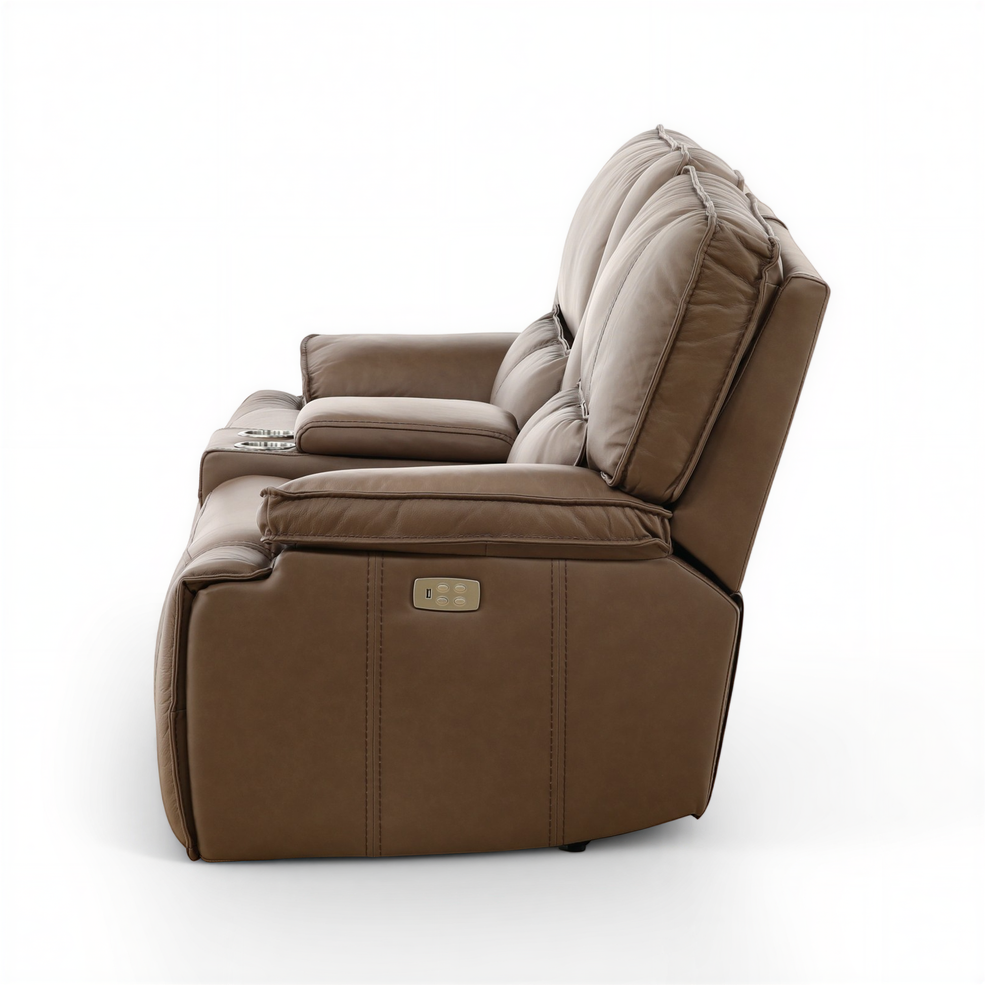 Bozeman II Leather Power Reclining Console Loveseat
