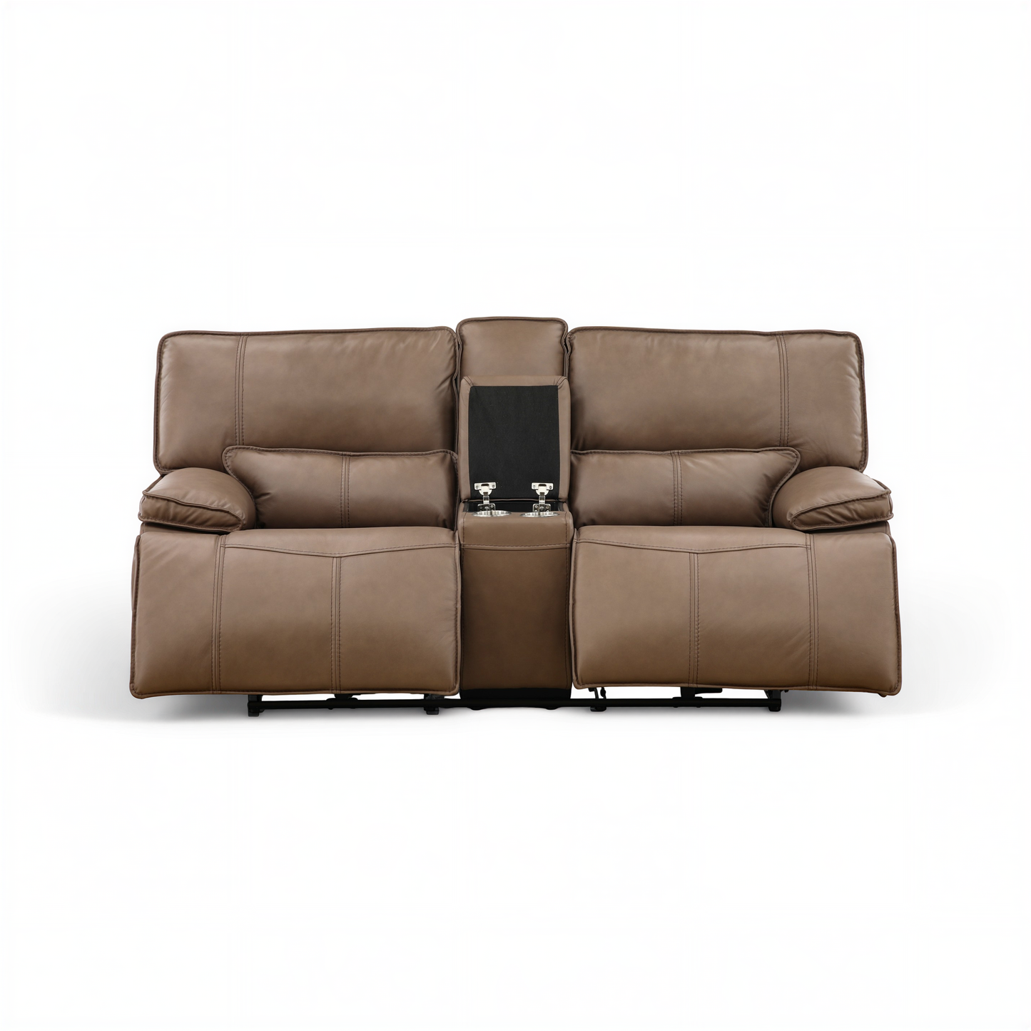 Bozeman II Leather Power Reclining Console Loveseat