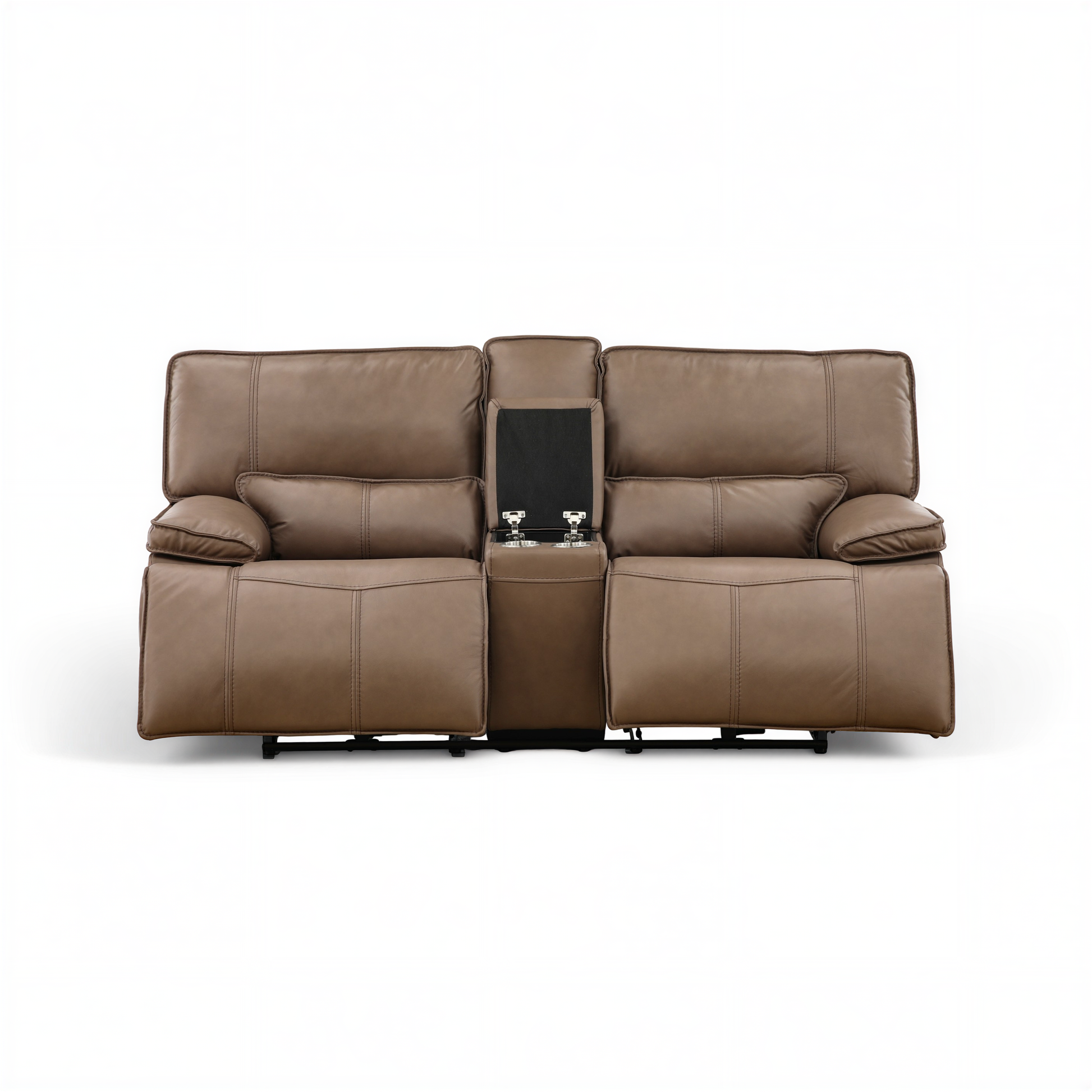 Bozeman II Leather Power Reclining Console Loveseat
