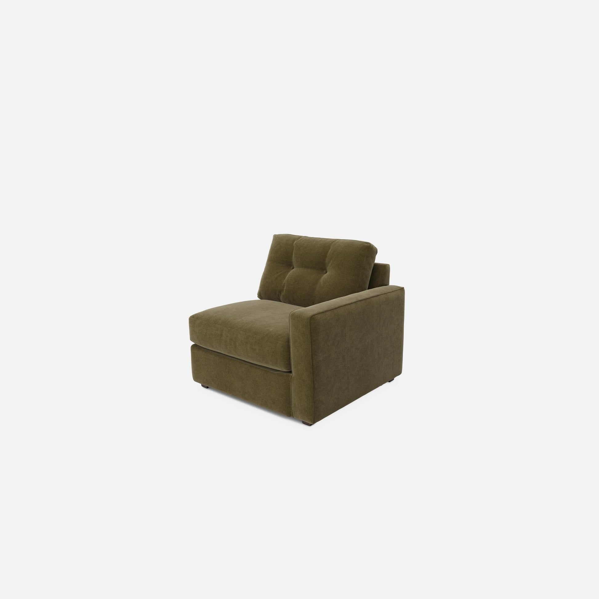 Modular One RIght Arm Facing Chair - Moss