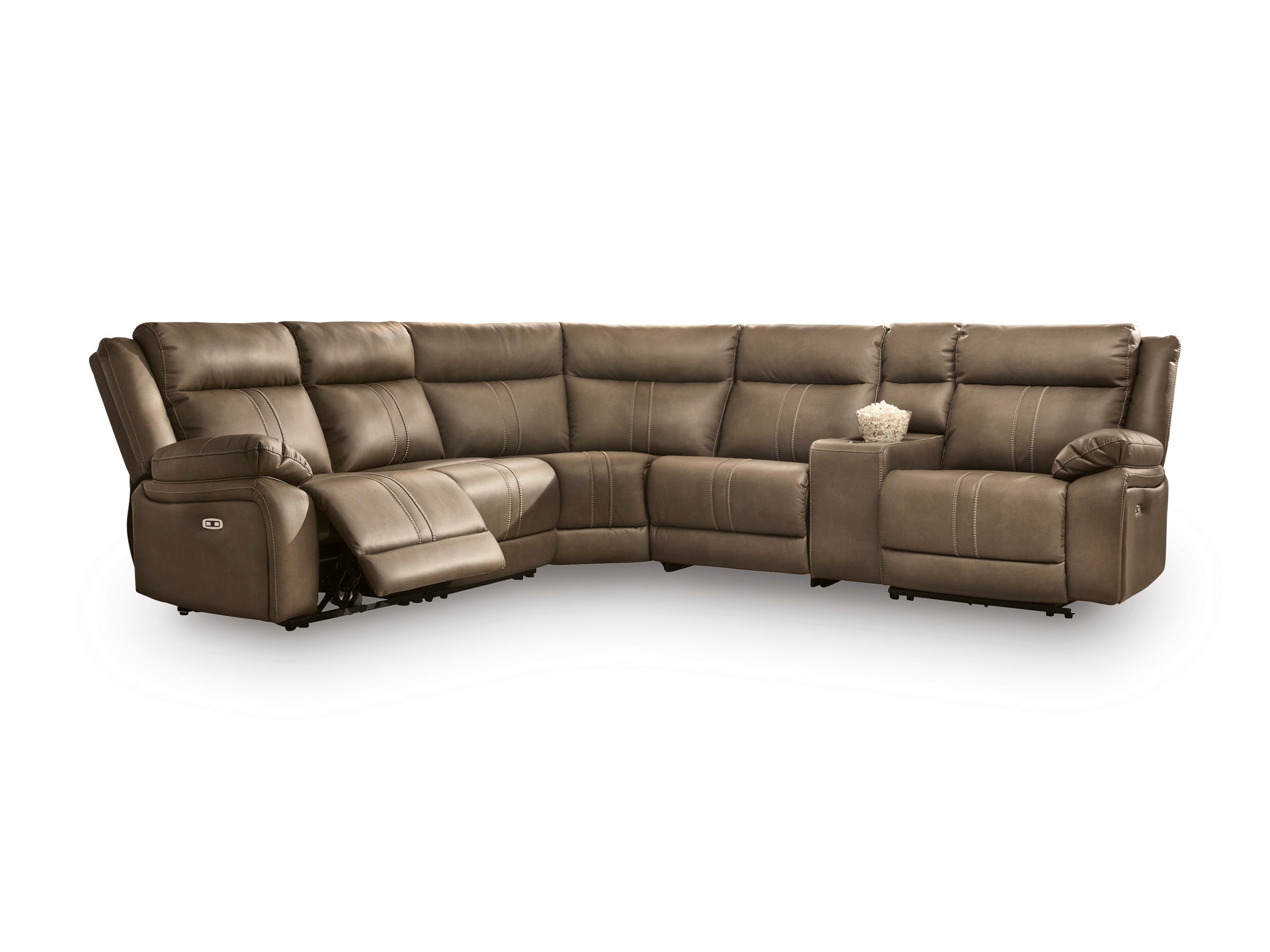 Ashley Max-Media 6-Piece Dual Power Reclining Modular Sectional